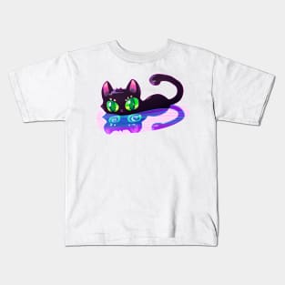 Cat with hypnosis eyes Kids T-Shirt